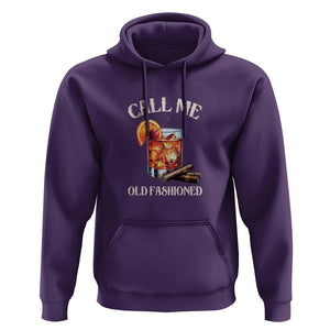 Vintage Whiskey Hoodie Call Me Old Fashioned Whiskey Cocktail Bourbon Cocktail TS11 Purple Print Your Wear