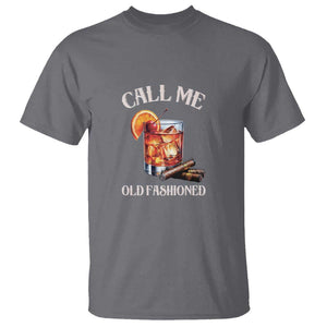 Vintage Whiskey T Shirt Call Me Old Fashioned Whiskey Cocktail Bourbon Cocktail TS11 Charcoal Print Your Wear