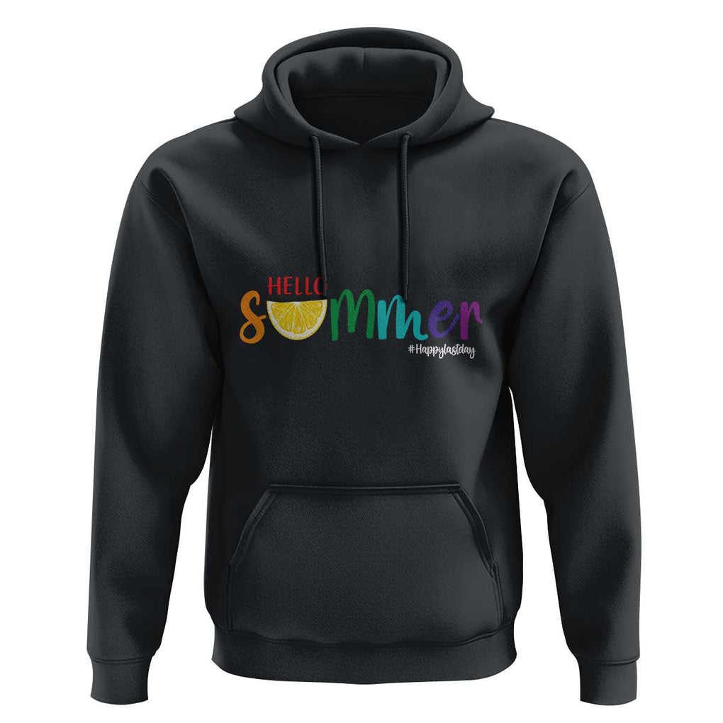 Cute Summer Vacation Hoodie Hello Summer Happy Last Day Sunshine Lemon TS11 Black Print Your Wear