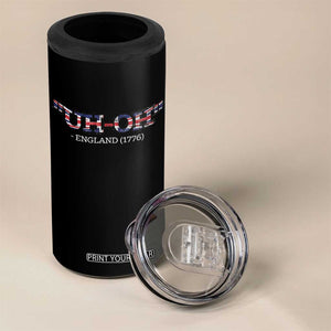 Funny Uh Oh England 1776 4 in 1 Can Cooler Tumbler 4th Of July USA Grunge Union Jack Flag TS11 Print Your Wear