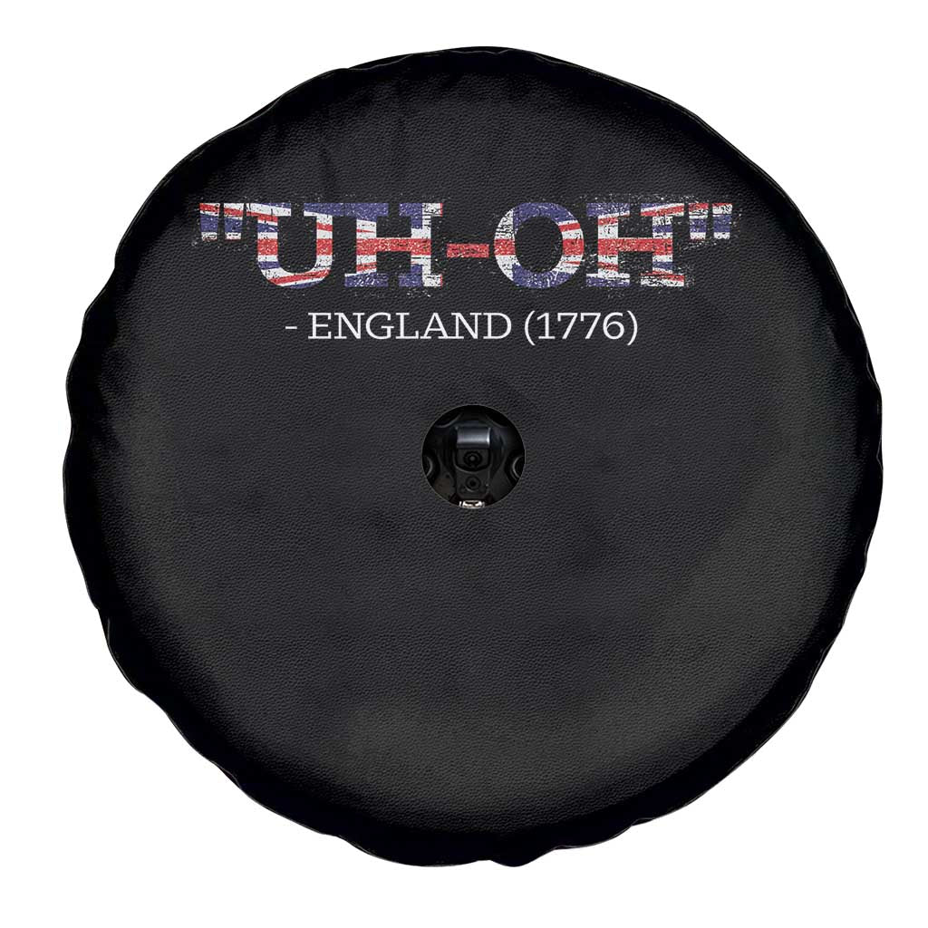 Funny Uh Oh England 1776 Spare Tire Cover 4th Of July USA Grunge Union Jack Flag TS11 Print Your Wear