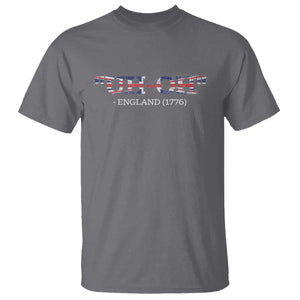 Funny Uh Oh England 1776 T Shirt 4th Of July USA Grunge Union Jack Flag TS11 Charcoal Print Your Wear