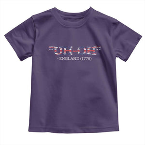 Funny Uh Oh England 1776 Toddler T Shirt 4th Of July USA Grunge Union Jack Flag TS11 Purple Print Your Wear