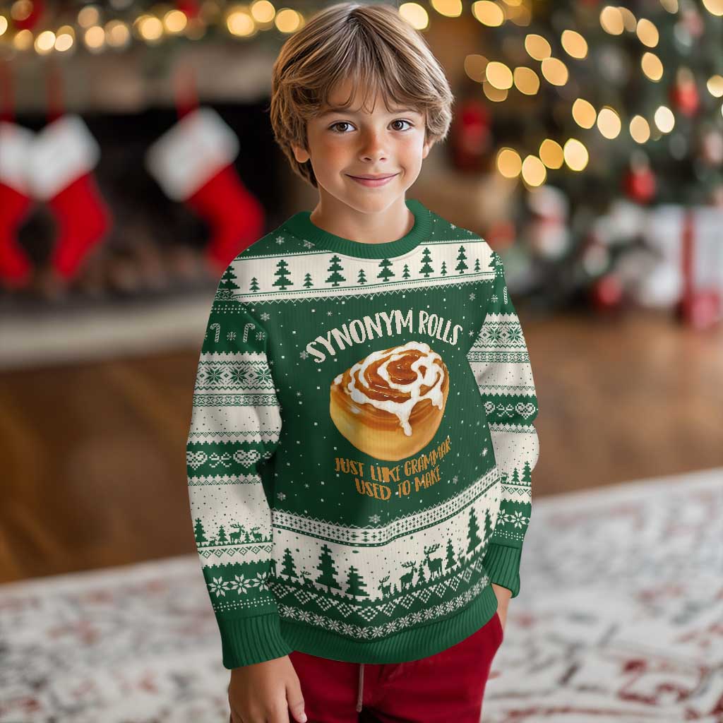 Funny Synonym Rolls Just Like Grammar Used To Make Ugly Christmas Sweater Cinnamon Rolls Grammar Pun