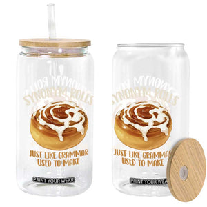 Funny Synonym Rolls Just Like Grammar Used To Make Glass Can Cinnamon Rolls Grammar Pun