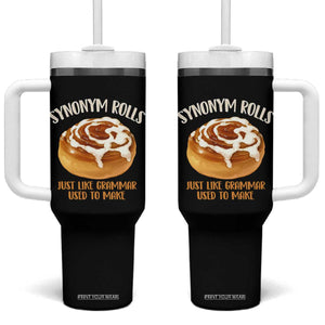 Funny Synonym Rolls Just Like Grammar Used To Make Tumbler With Handle Cinnamon Rolls Grammar Pun