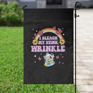 Funny I Bleach My Stink Wrinkle Garden Flag Gag Adult Humor Rainbow Bleach Bottle TS11 Print Your Wear