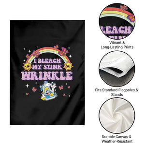 Funny I Bleach My Stink Wrinkle Garden Flag Gag Adult Humor Rainbow Bleach Bottle TS11 Print Your Wear