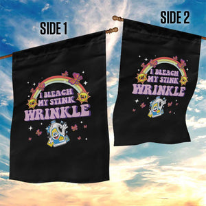 Funny I Bleach My Stink Wrinkle Garden Flag Gag Adult Humor Rainbow Bleach Bottle TS11 Print Your Wear