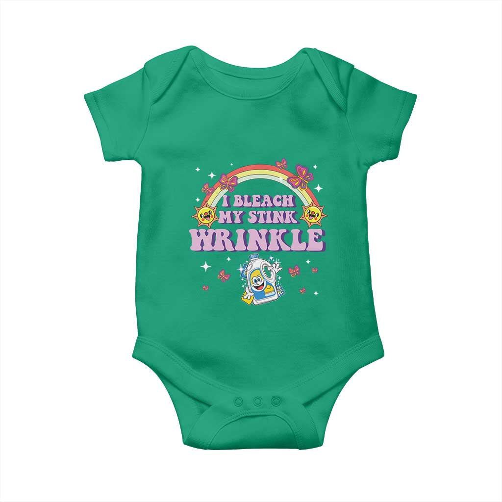 Funny I Bleach My Stink Wrinkle Baby Onesie Gag Adult Humor Rainbow Bleach Bottle TS11 Irish Green Print Your Wear