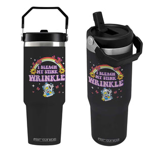 Funny I Bleach My Stink Wrinkle Flip Straw Tumbler Gag Adult Humor Rainbow Bleach Bottle TS11 One Size: 30 oz Black Print Your Wear