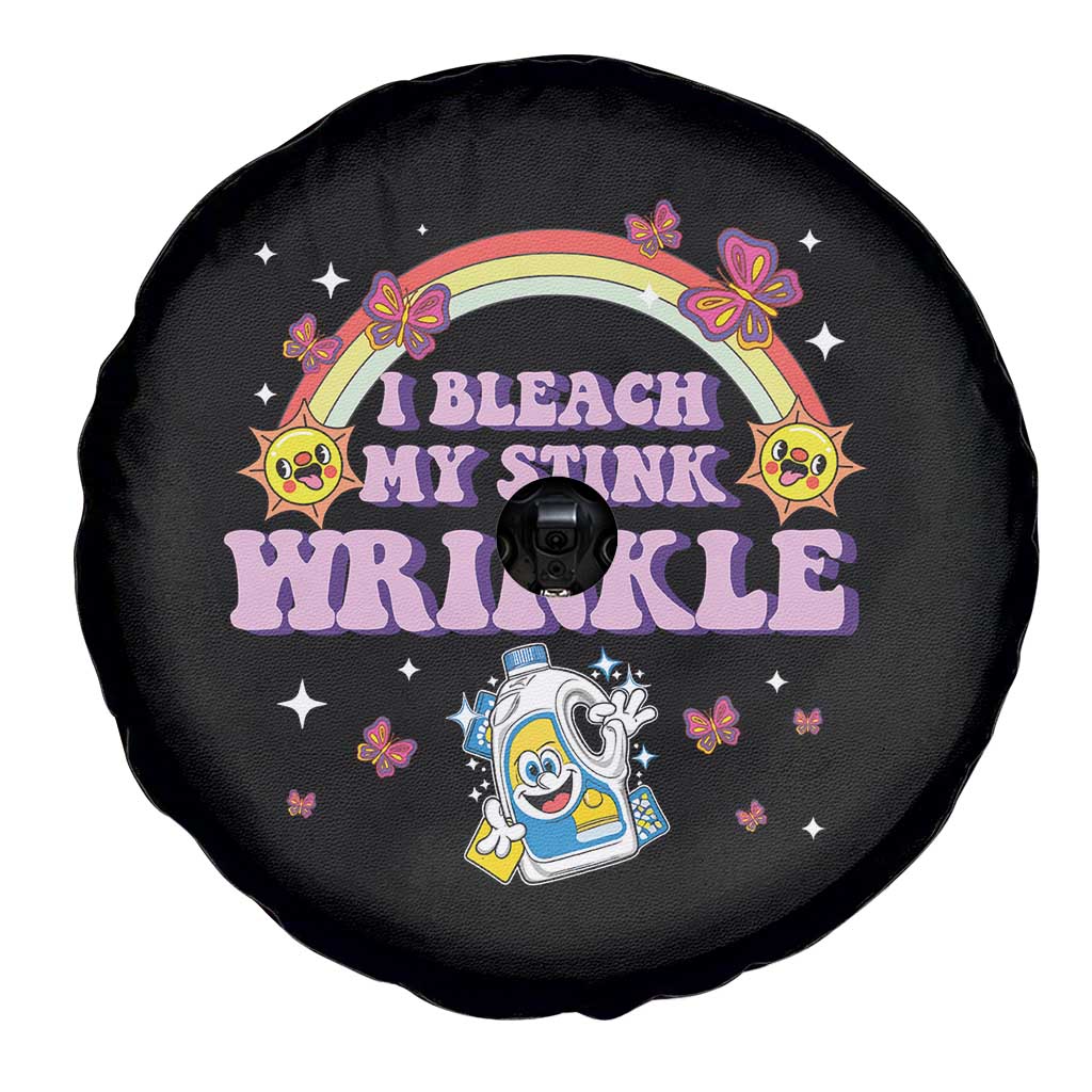 Funny I Bleach My Stink Wrinkle Spare Tire Cover Gag Adult Humor Rainbow Bleach Bottle TS11 Print Your Wear