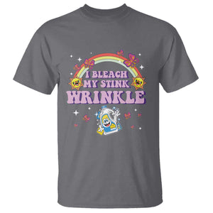 Funny I Bleach My Stink Wrinkle T Shirt Gag Adult Humor Rainbow Bleach Bottle TS11 Charcoal Print Your Wear
