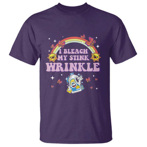 Funny I Bleach My Stink Wrinkle T Shirt Gag Adult Humor Rainbow Bleach Bottle TS11 Purple Print Your Wear