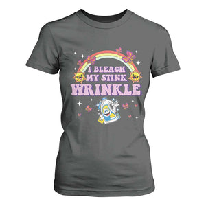 Funny I Bleach My Stink Wrinkle T Shirt For Women Gag Adult Humor Rainbow Bleach Bottle TS11 Dark Heather Print Your Wear