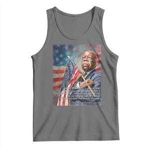 John Lewis Tank Top My Philosophy Is Very Simple Get In Good Trouble Necessary Trouble TS11 Black Heather Print Your Wear