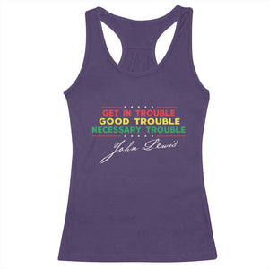 John Lewis Quote Racerback Tank Top Get In Good Necessary Trouble Civil Rights TS11 Purple Print Your Wear