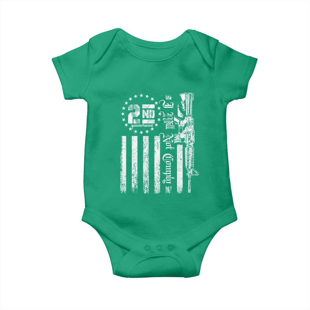 2nd Amendment I Will Not Comply Baby Onesie AR15 Pro-Gun Rights American Flag TS11 Irish Green Print Your Wear