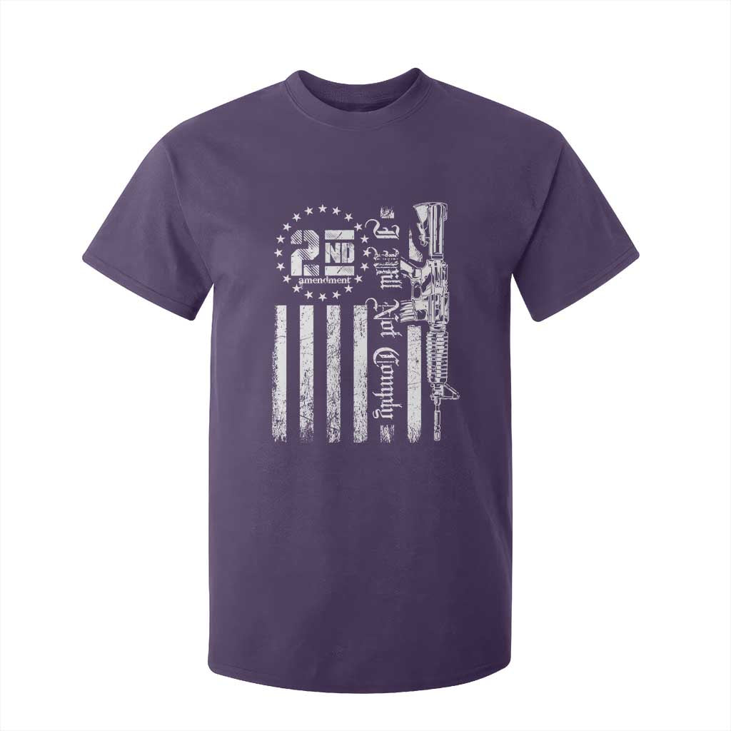 2nd Amendment I Will Not Comply T Shirt For Kid AR15 Pro-Gun Rights American Flag TS11 Purple Print Your Wear