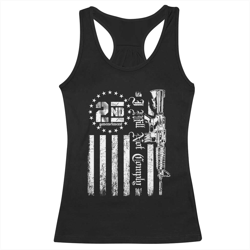 2nd Amendment I Will Not Comply Racerback Tank Top AR15 Pro-Gun Rights American Flag TS11 Black Print Your Wear