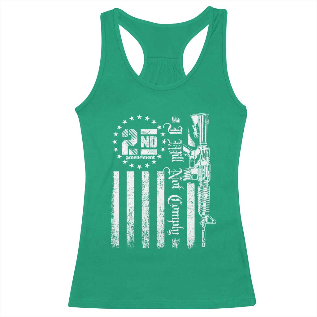 2nd Amendment I Will Not Comply Racerback Tank Top AR15 Pro-Gun Rights American Flag TS11 Irish Green Print Your Wear