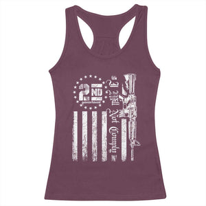 2nd Amendment I Will Not Comply Racerback Tank Top AR15 Pro-Gun Rights American Flag TS11 Maroon Print Your Wear