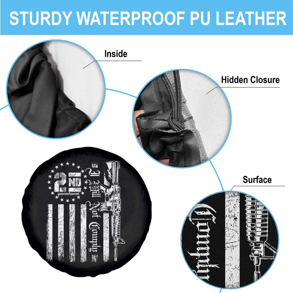 2nd Amendment I Will Not Comply Spare Tire Cover AR15 Pro-Gun Rights American Flag TS11 Print Your Wear