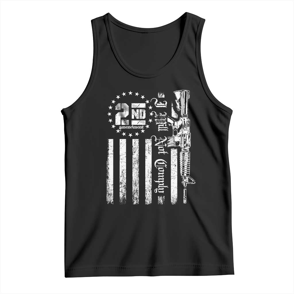 2nd Amendment I Will Not Comply Tank Top AR15 Pro-Gun Rights American Flag TS11 Black Print Your Wear