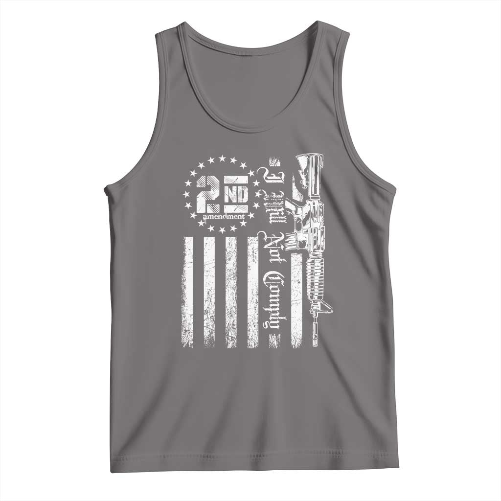 2nd Amendment I Will Not Comply Tank Top AR15 Pro-Gun Rights American Flag TS11 Deep Heather Print Your Wear