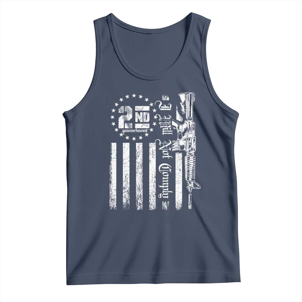 2nd Amendment I Will Not Comply Tank Top AR15 Pro-Gun Rights American Flag TS11 Navy Print Your Wear