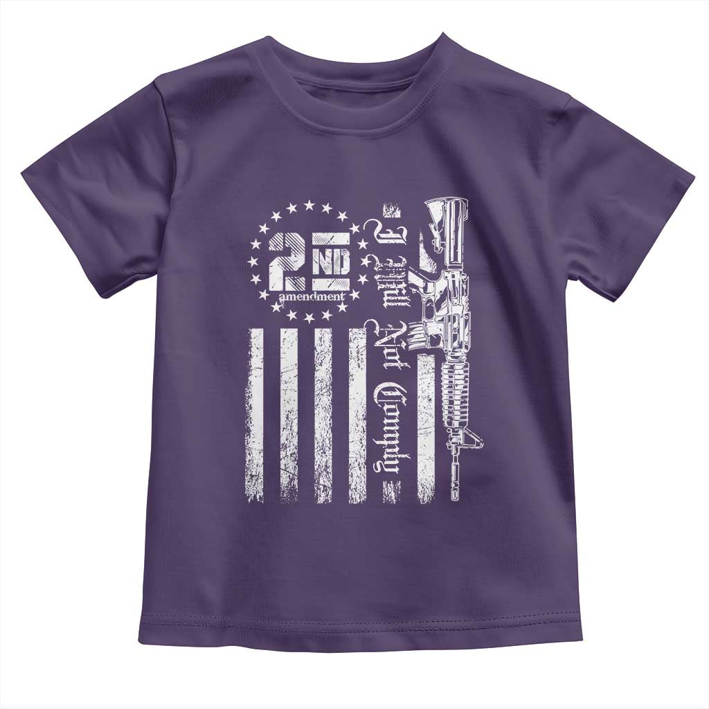 2nd Amendment I Will Not Comply Toddler T Shirt AR15 Pro-Gun Rights American Flag TS11 Purple Print Your Wear