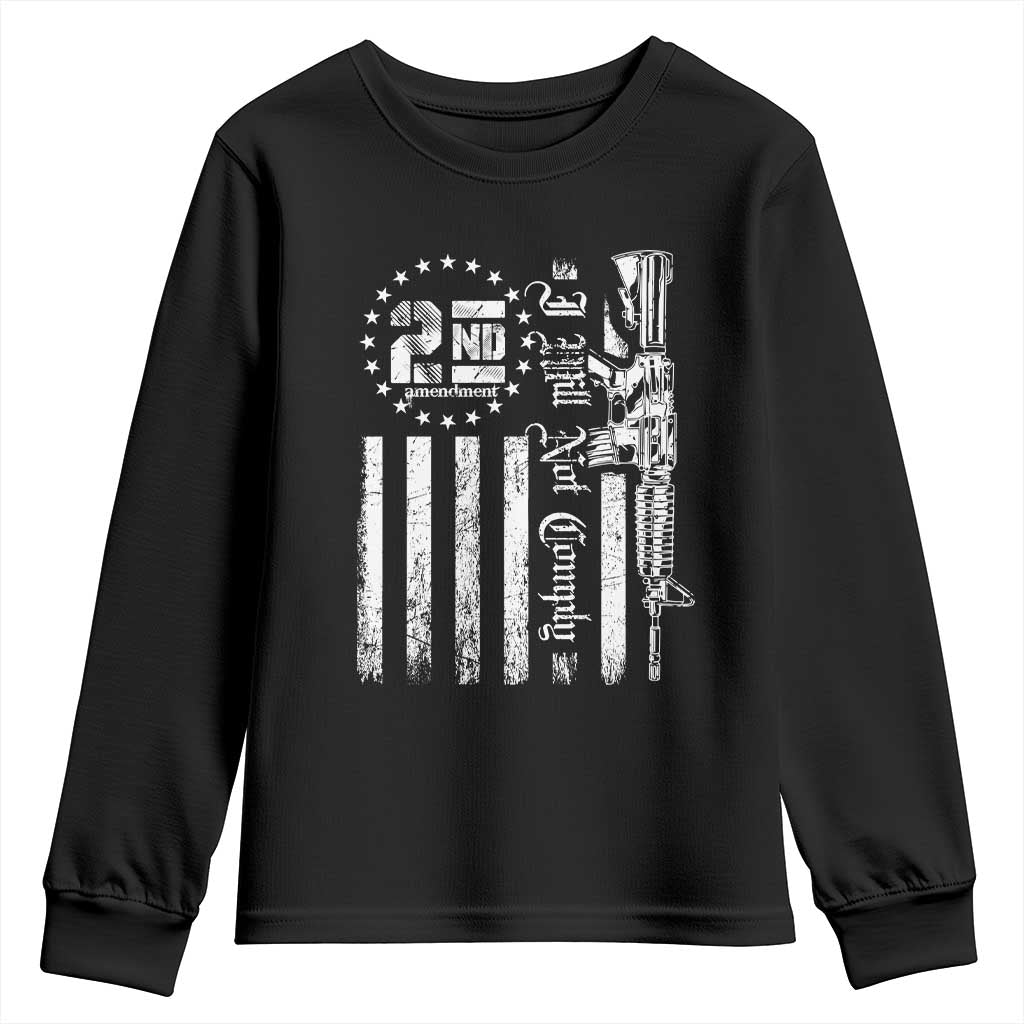 2nd Amendment I Will Not Comply Youth Sweatshirt AR15 Pro-Gun Rights American Flag TS11 Black Print Your Wear