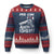 Pro Gun Anti Idiot Ugly Christmas Sweater Vintage American Flag 2nd Amendment - Print Your Wear
