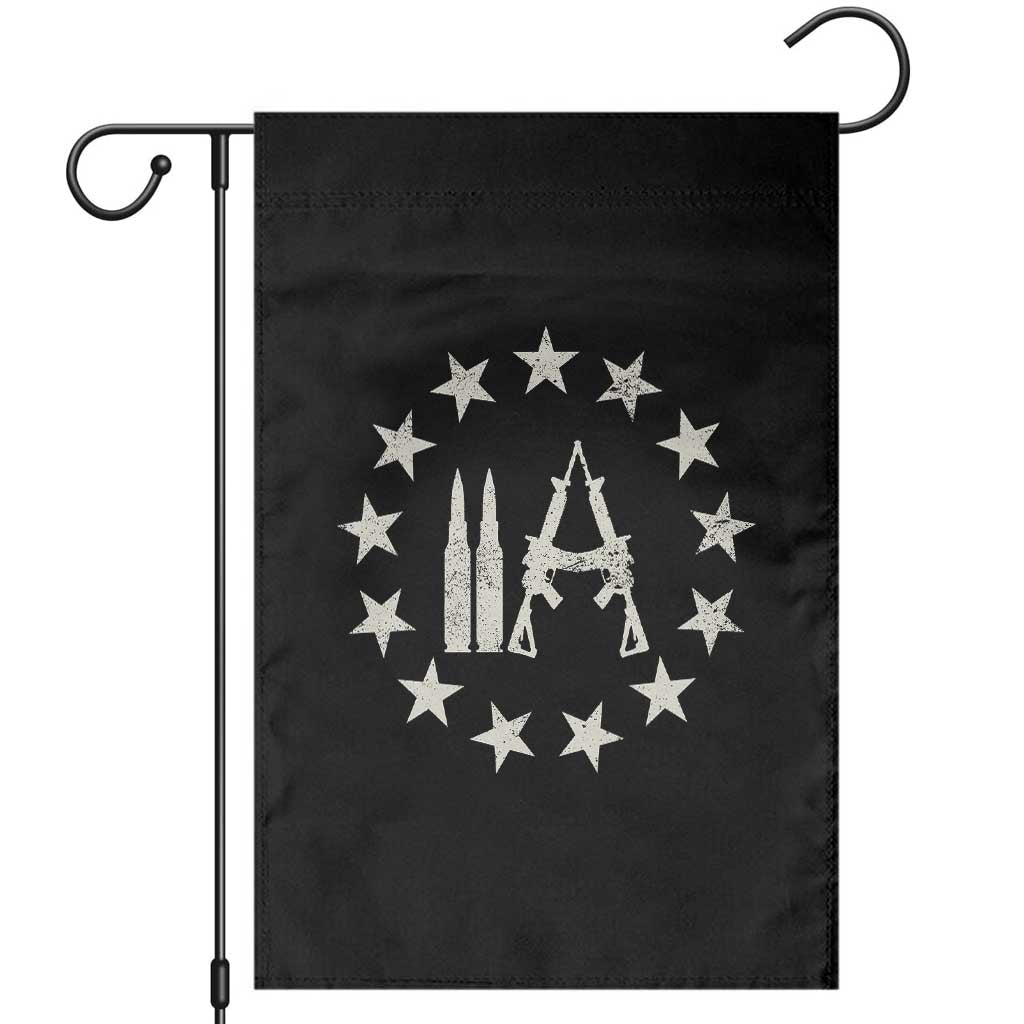 Funny 2nd Amendment AR15 Bullet Stars Patriotic Gun Rights Garden Flag TS11 Black Print Your Wear