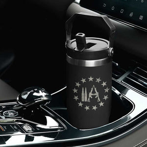 2nd Amendment AR15 Bullet Stars Patriotic Gun Rights Flip Straw Tumbler TS11 Print Your Wear