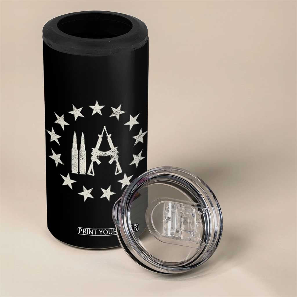 2nd Amendment AR15 Bullet Stars Patriotic Gun Rights 4 in 1 Can Cooler Tumbler TS11 Print Your Wear