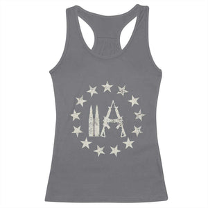 2nd Amendment AR15 Bullet Stars Patriotic Gun Rights Racerback Tank Top TS11 Charcoal Print Your Wear