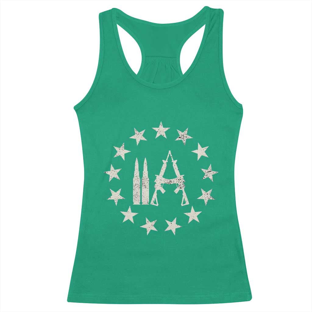 2nd Amendment AR15 Bullet Stars Patriotic Gun Rights Racerback Tank Top TS11 Irish Green Print Your Wear