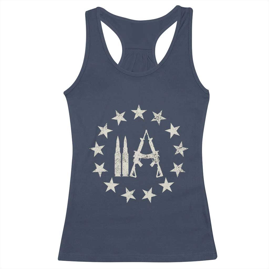 2nd Amendment AR15 Bullet Stars Patriotic Gun Rights Racerback Tank Top TS11 Navy Print Your Wear