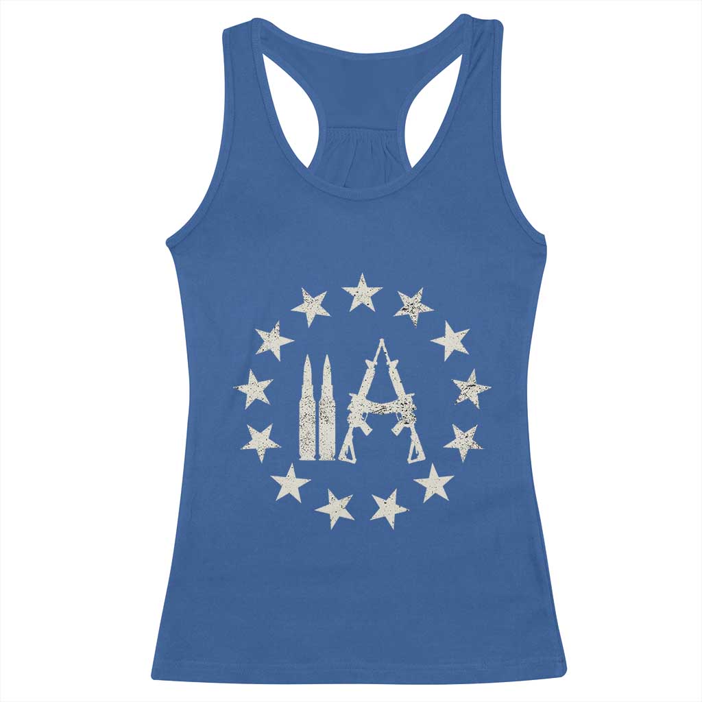 2nd Amendment AR15 Bullet Stars Patriotic Gun Rights Racerback Tank Top TS11 Royal Blue Print Your Wear