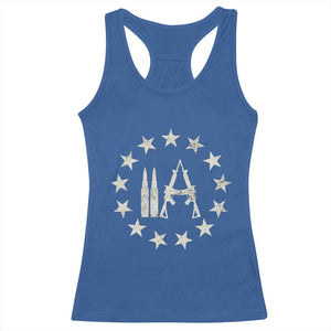 2nd Amendment AR15 Bullet Stars Patriotic Gun Rights Racerback Tank Top TS11 Royal Blue Print Your Wear