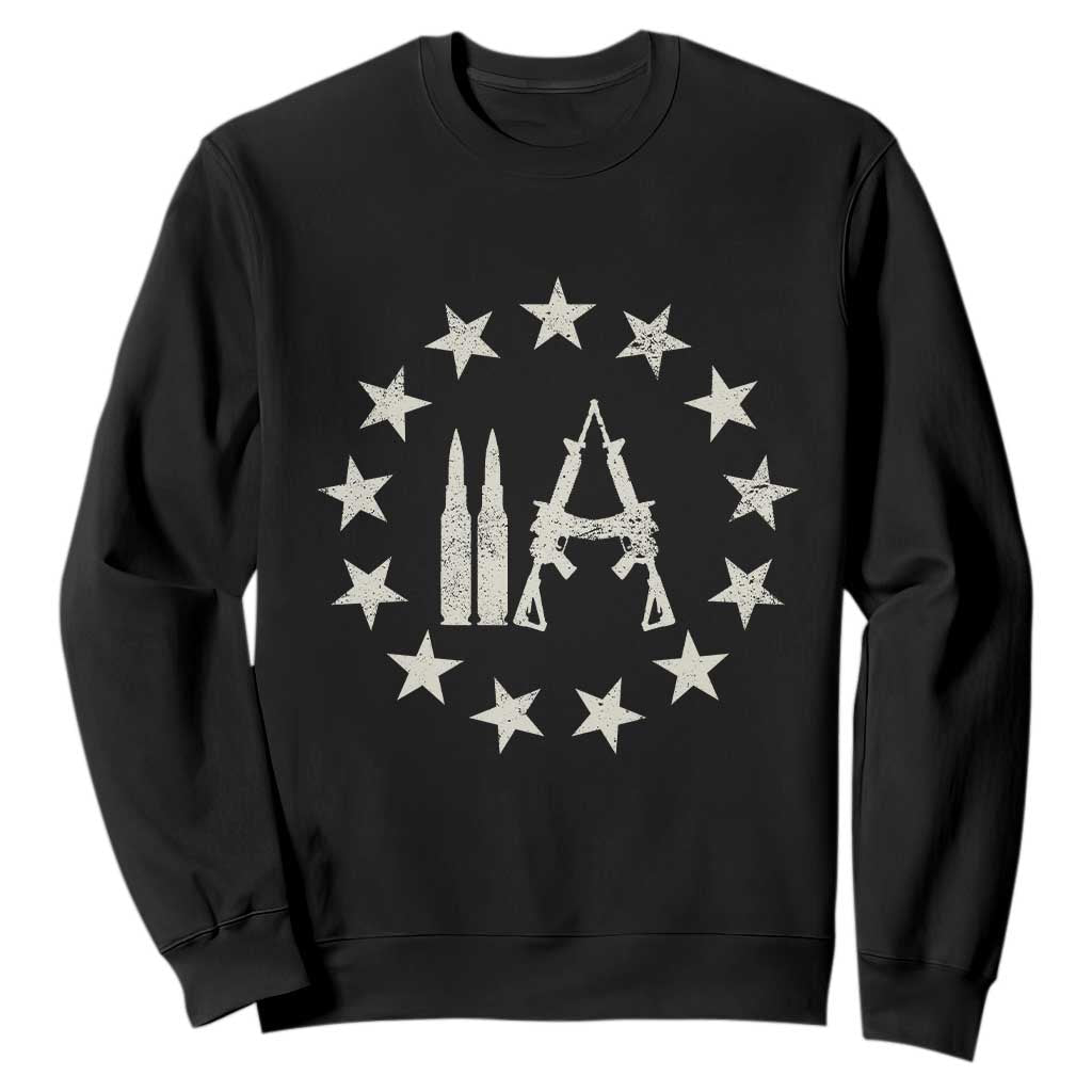 2nd Amendment AR15 Bullet Stars Patriotic Gun Rights Sweatshirt TS11 Black Print Your Wear
