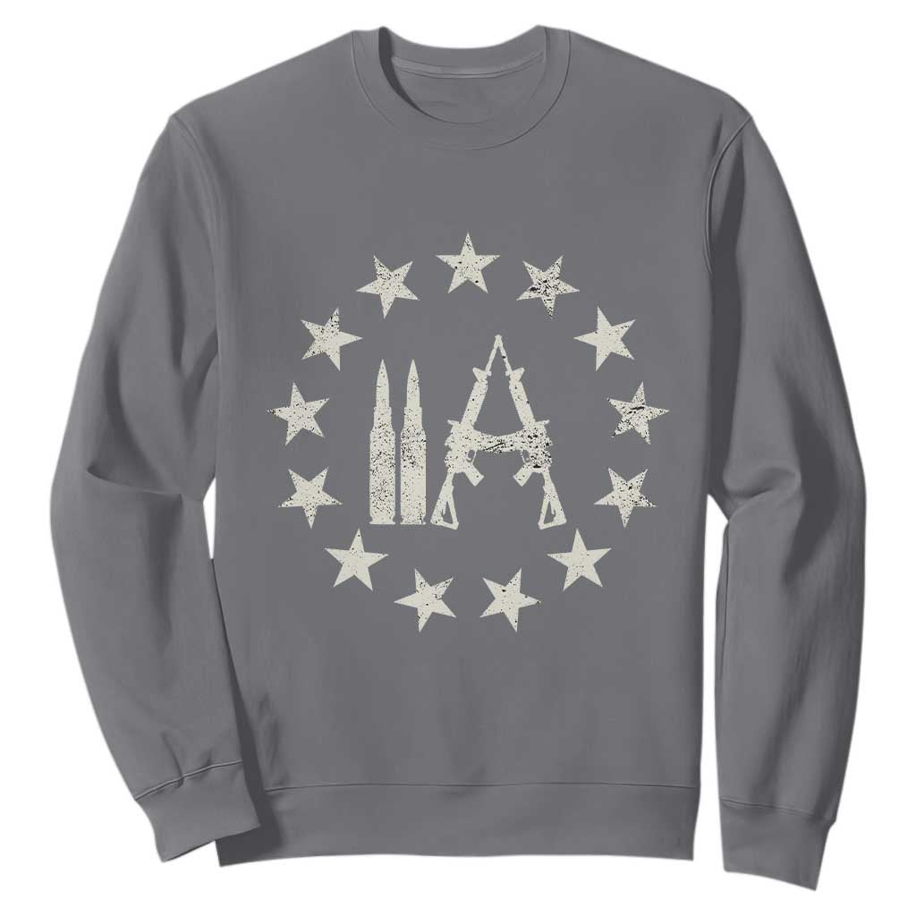 2nd Amendment AR15 Bullet Stars Patriotic Gun Rights Sweatshirt TS11 Charcoal Print Your Wear