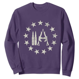 2nd Amendment AR15 Bullet Stars Patriotic Gun Rights Sweatshirt TS11 Purple Print Your Wear