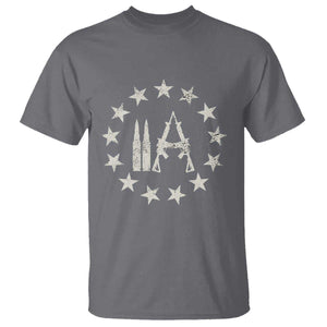 2nd Amendment AR15 Bullet Stars Patriotic Gun Rights T Shirt TS11 Charcoal Print Your Wear