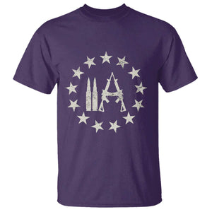 2nd Amendment AR15 Bullet Stars Patriotic Gun Rights T Shirt TS11 Purple Print Your Wear