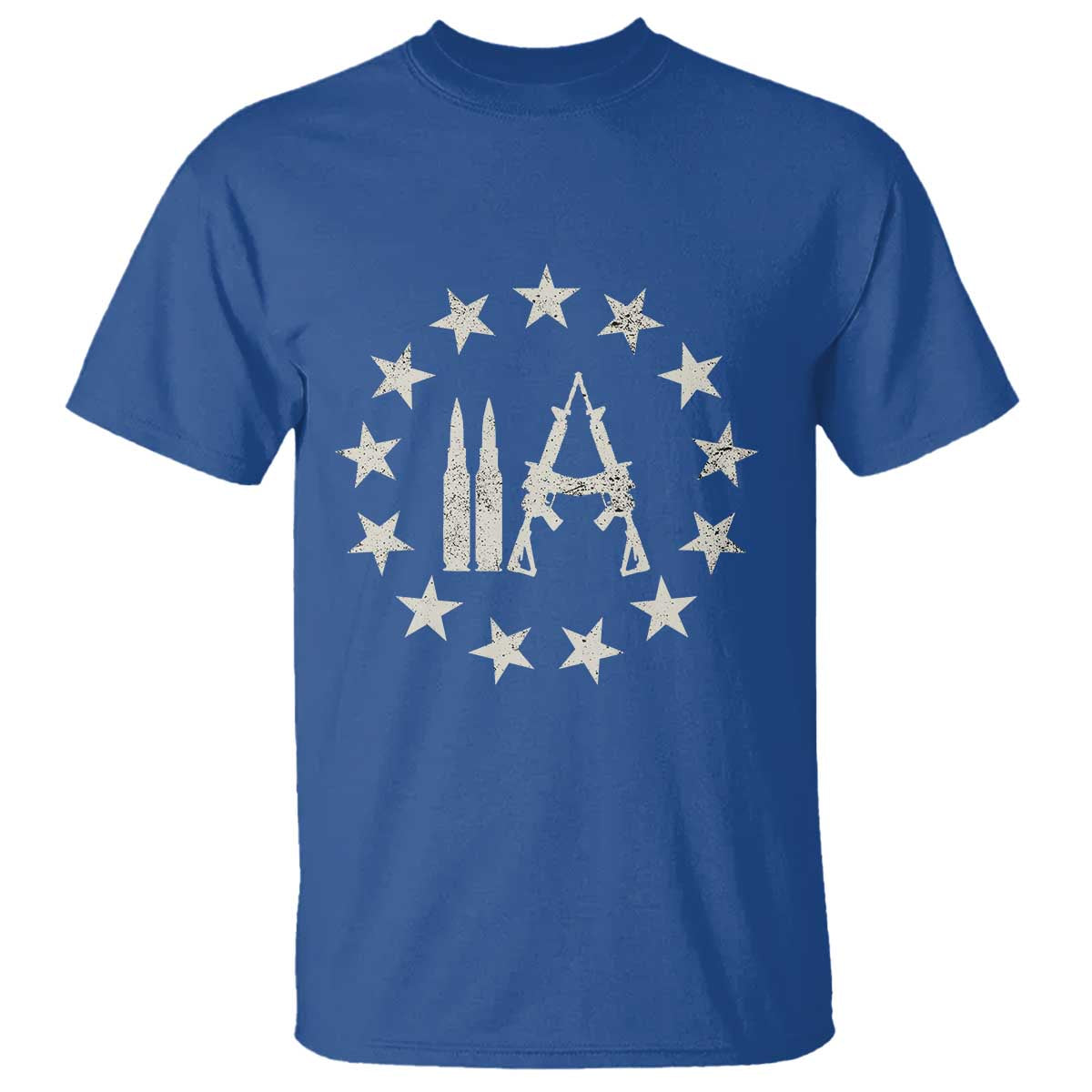 2nd Amendment AR15 Bullet Stars Patriotic Gun Rights T Shirt TS11 Royal Blue Print Your Wear