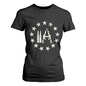 2nd Amendment AR15 Bullet Stars Patriotic Gun Rights T Shirt For Women TS11 Black Print Your Wear