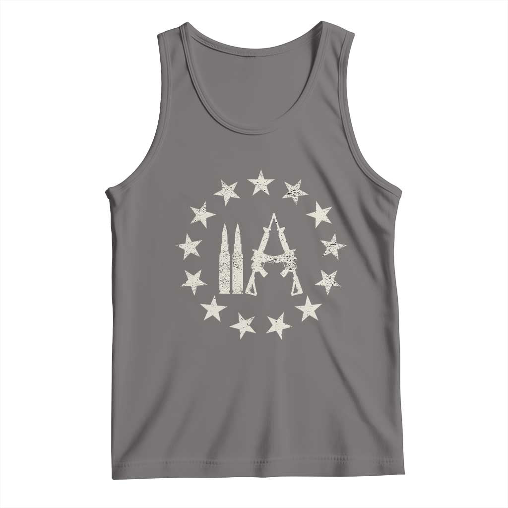 2nd Amendment AR15 Bullet Stars Patriotic Gun Rights Tank Top TS11 Deep Heather Print Your Wear
