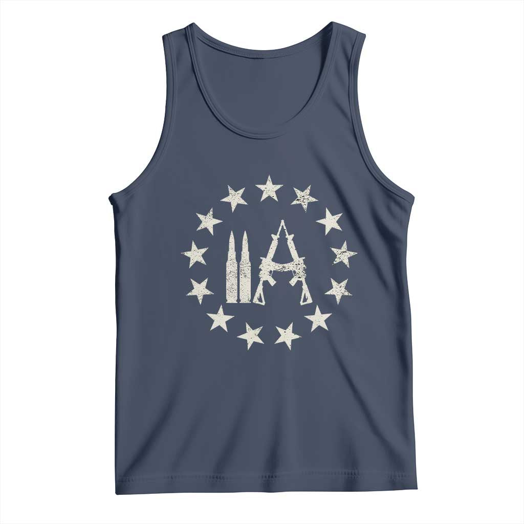 2nd Amendment AR15 Bullet Stars Patriotic Gun Rights Tank Top TS11 Navy Print Your Wear